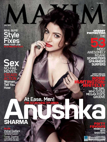 Anushka Sharma on the covers of MAXIM Magazine